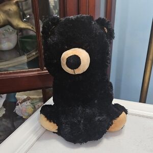 NWOT Send A Friend Black and Tan Plush Bear